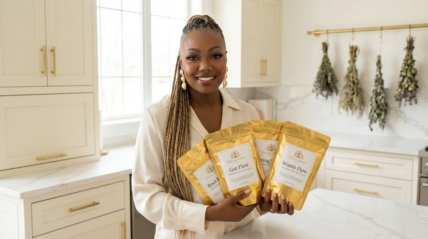 Echoing Holistic Health — Ecko holding the Gut Support formula